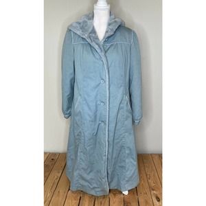 Vintage BONDERS Button Up Hooded Trench Coat M